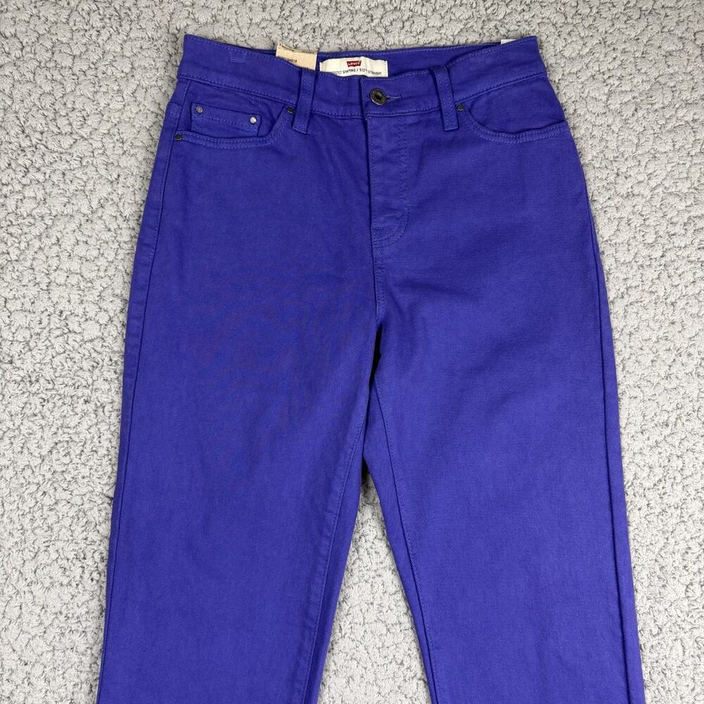 Levi’s Perfectly Slimming 512 Straight Leg Jeans Womens 6 Purple 28X32 Vintage - Picture 4 of 9